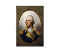 Póster decorativo de General George Washington, Padre de nuestro país, Revolución Americana, lienzo impreso, arte de pared, dormitorio, oficina, sala de estar, 20 x 30 cm