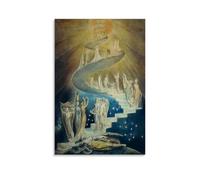 Póster decorativo de Jacobs Dream Ladder de William Blake, lienzo decorativo para pared, dormitorio, oficina, sala de estar, 50 x 75 cm