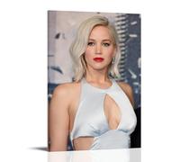 Póster decorativo de Jennifer Lawrence con diseño de actriz encantadora, lienzo para pared e impresión artística moderna para dormitorio familiar, 40 x 60 cm