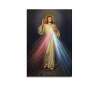 Póster decorativo de Jesucristo Divina Misericordia, lienzo, póster de pared e imagen artística moderna para decoración de dormitorio familiar, 30 x 45 cm
