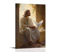 Póster decorativo de Jesús Cristo en lienzo, póster de pared e imagen de arte impreso moderno para la familia, decoración de dormitorio, pósteres de 12 x 18 pulgadas (30 x 45 cm)