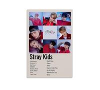 Póster decorativo de Kpop Boy Group Stray Kids de Corea del Sur, póster decorativo para pared e imagen artística moderna para decoración de dormitorio familiar, 30 x 45 cm