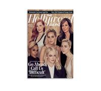 Póster decorativo de la actriz de Hollywood Jennifer Lawrence para revista, pintura decorativa en lienzo, póster de pared e imagen artística moderna para decoración de dormitorio familiar, 20 x 30 cm