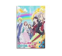 Póster decorativo de la bandera de la destrucción del juego de Otome, de la reencarnación en una dama malvada con solo el juego Otome, 2 pósteres decorativos para pared e imagen artística moderna para