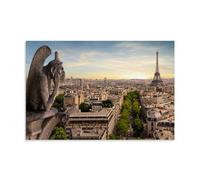 Póster decorativo de la gárgola de Notre Dame, cuadro decorativo para pared, dormitorio, oficina, sala de estar, 20 x 30 cm