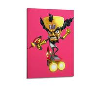 Póster decorativo de la serie Crash Bandicoot con 16 pósteres decorativos de lienzo para pared e impresión artística moderna para decoración de dormitorio familiar, 20 x 30 cm