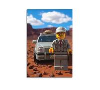 Póster decorativo de Lego Man Pop Art 6 lienzos decorativos para pared e impresión artística moderna para decoración de dormitorio familiar, 40 x 60 cm