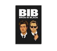 Póster decorativo de lienzo con texto en inglés "How I Met Your Mother Ted Mosby And Barney Stinson Bros in Black", póster decorativo para pared e imagen artística, póster moderno para decoración de