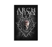 Póster decorativo de metal del enemigo del dios malvado, pintura decorativa en lienzo, póster de pared e imagen artística moderna para decoración de dormitorio familiar, 30 x 45 cm