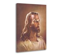 Póster decorativo de retrato de la cabeza de Cristo Jesús, lienzo para pared e impresión artística moderna para decoración de dormitorio familiar, 30 x 45 cm