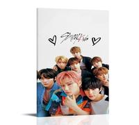 Póster decorativo de Stray Kids Group All Members, lienzo para pared e impresión artística moderna para decoración de dormitorio familiar, 12 x 18 pulgadas (30 x 45 cm)