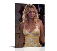 Póster decorativo de The Big Bang Theory Penny Actress Kaley Cuoco para pared e impresión artística moderna para decoración de dormitorio familiar, 12 x 18 pulgadas (30 x 45 cm)