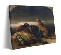 Póster decorativo de The Faithful Hound de Edwin Henry Landseer, lienzo decorativo para pared, dormitorio, oficina, sala de estar, 30 x 45 cm
