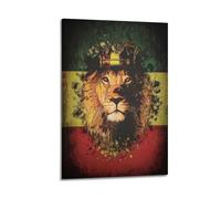 Póster decorativo del Rey León Rasta con lienzo para pared e impresión artística moderna para decoración de dormitorio familiar, 50 x 75 cm