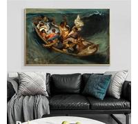 Póster del artista Eugene Delacroix "La Libertad guiando al pueblo", pintura en lienzo de la Revolución Francesa, arte de pared, decoración del hogar, 70 x 110 cm, sin marco