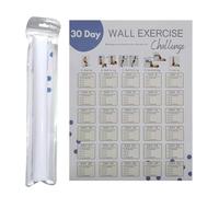 Póster del desafío de acondicionamiento físico de 30 días: material de papel brillante duable, tabla visual de motivación para el entrenamiento, herramienta estructurada de seguimiento del progreso de