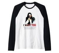 Póster del ejército Jesús I Want You Uncle Sam Camiseta Manga Raglan