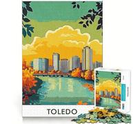 Póster del Horizonte de Toledo, Rompecabezas de 1000 Piezas para Adolescentes, Juguete para ejercitar la Mente, Tiempo de convivencia, Pieza de colección de Arte de Corte preciso 50x75cm