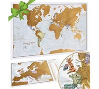 Póster del Mapa Mundi de Rascar + REGALADO: Un Mapa Rascable de Europa