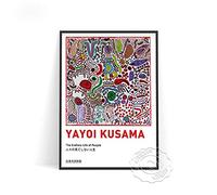 Póster del Museo Yayoi Kusama con Estampado De Calabaza De Lunares,Pintura De Pared De Lunares Clásicos De Kusama,Carteles E Impresiones De Arte De Pared De Japón Vintage - 50X70Cm