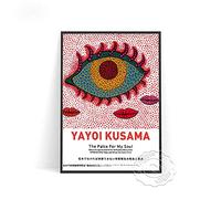 Póster del Museo Yayoi Kusama con Estampado De Calabaza De Lunares,Pintura De Pared De Lunares Clásicos De Kusama,Carteles E Impresiones De Arte De Pared De Japón Vintage - 50X70Cm