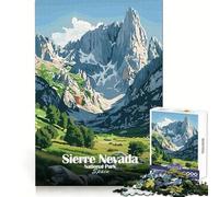 Póster del Parque Nacional de Sierra Nevada, España, para Adultos Rompecabezas de 1000 Piezas Energía Mental Relajación acogedora Bordes Uniformes Bonito Regalo (38x52cm)