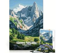 Póster del Parque Nacional de Sierra Nevada, España Rompecabezas de 1000 Piezas para Adolescentes Rompecabezas Que desarrolla la lógica y la diversión Ensamblaje preciso Regalo Original (38x26cm)