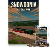 Póster del Parque Nacional de Snowdonia, Inglaterra Rompecabezas de Tren para Adolescentes 1000 Piezas Intelecto, diversión, Tranquilidad, recreación Bordes precisos Un Regalo Encantador (38x26cm)