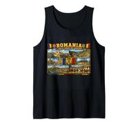 Póster del Patrimonio de Rumania, Arte de Viaje Vintage Camiseta sin Mangas