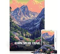 Póster del Sendero John Muir de EE UU,1000 Piezas,Rompecabezas para Adolescentes,Recuerdo,Poder,Escape Sereno,Bordes precisos,Regalo de cumpleaños (38x52cm)