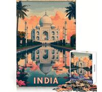 Póster del Taj Mahal de la India, Rompecabezas de 1000 Piezas para Adolescentes, Juguete de lógica Fuerte, Mente Relajada, Borde Claro, Sorpresa de cumpleaños 50x75cm