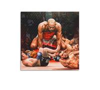 Póster deportivo de boxeo Jon Jones Arena Classic Moment Sports PosterWall Art Canvas Poster Music Album and Movies pintura decorativa para sala de estar, dormitorio, 40 x 40 cm, estilo sin marco