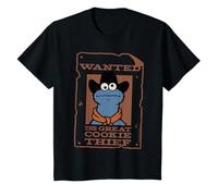Póster Divertido de Barrio Sésamo Cookie Monster Cowboy Bandit Wanted Camiseta