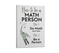 Póster educativo de Cómo ser una persona matemática divertida para decoración de aula para escuela secundaria, póster educativo de 40 x 60 cm