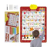 Póster educativo interactivo para niños - Juguete musical bilingüe para el desarrollo del lenguaje, póster parlante con alfabeto para preescolar, juguete educativo para el cuidado de niños