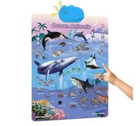 Póster educativo para niños | divertido juguete educativo interactivo con sonido | decoración para aulas preescolares - para el hogar, aula, escuela, tiempo familiar, interior, exterior, vacaciones