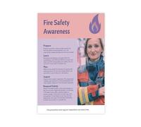 Póster educativo sobre seguridad contra incendios, 1 lienzo para decoración de pared, pinturas para sala de estar, dormitorio, decoración de 30 x 45 cm