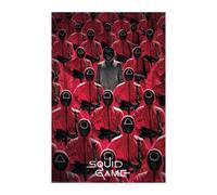 Poster el juego del calamar miembros de la organizacion & jefe