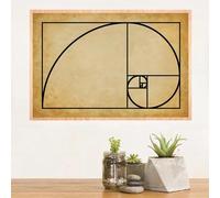 Póster en espiral de ciencia, matemáticas, proporción áurea, súper ingeniería, impresiones en lienzo, pintura para ingenieros, decoración del hogar, 60 x 85 cm, sin marco
