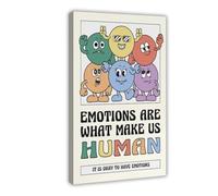 Póster en lienzo con diseño de emociones que nos hacen humanos, para decoración de sala de estar, dormitorio, 20 x 30 pulgadas (50 x 75 cm)