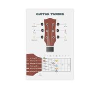 Póster en lienzo con diseño de teoría para principiantes, para afinación de guitarra, arte de pared, pinturas para decoración de sala de estar, dormitorio, 50 x 75 cm