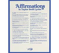 Póster en lienzo con letras de Affirmations in Music para decoración de dormitorio de adolescentes y niñas, álbum estético de arte de pared, 16 x 20 pulgadas, sin marco