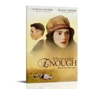 Póster en lienzo con texto en inglés "When Love Is Not enough" (50 x 75 cm), estilo marco