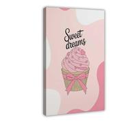 Póster en lienzo de Sweet Dreams para decoración de dormitorio, oficina, habitación, regalo, 20 x 30 cm