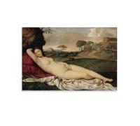 Póster en lienzo de The Sleeping by Giorgione para colgar en la pared, póster decorativo para el hogar, 40 x 60 cm