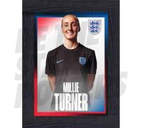 Póster enmarcado A3 de Lionesses Turner 25/26 Away Headshot