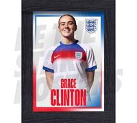 Póster enmarcado A4 de Lionesses Clinton 25/26 Home Headshot