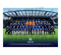 Póster enmarcado A4 del Chelsea FC 24/25 Team Squad