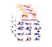 Póster Entrenamiento Abdominal Para Mujeres | Guía Entrenamiento Core 3 Piezas | Lámina Mural Moldeado Corporal - Para Mujeres Hombres Atletas Profesionales Hogar Oficina Gimnasio Salón Dormitorio Est