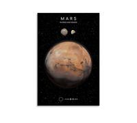 Póster espacial de Planeta Marte para decoración de oficina, habitación, cielo estrellado cósmico, pósteres para decoración de pared, 60 x 90 cm